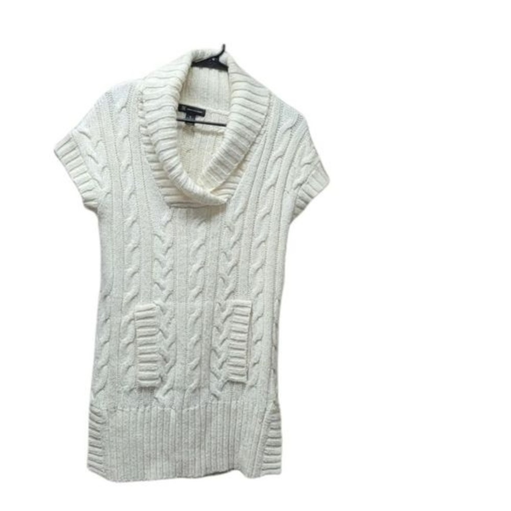 International Concepts short sleeve womens sweater with gold tinsel medium